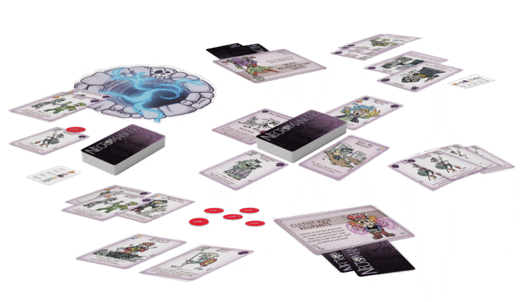 Example layout of the game components